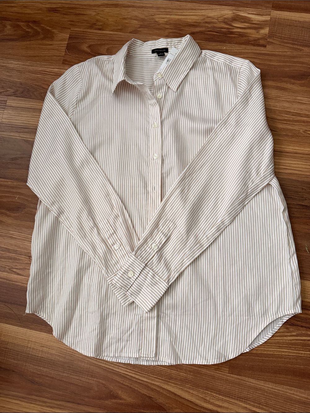 Ann Taylor Stripe Perfect Shirt